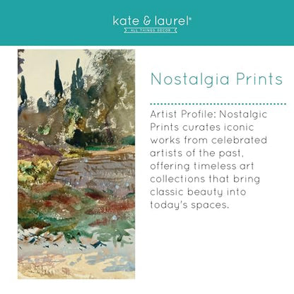 Kate and Laurel Framed Wall Art Print River Bank in Spring Van Gogh by Nostalgia Prints, 22 x 18, Castellan Distressed White Frame, Traditional, Landscape Art for Wall Decor
