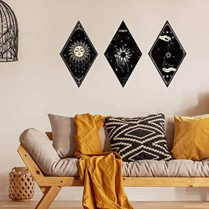 Sintuff 6 Pieces Halloween Mushroom Wall Decor Gothic Witchy Boho Wall Art - style: Boho