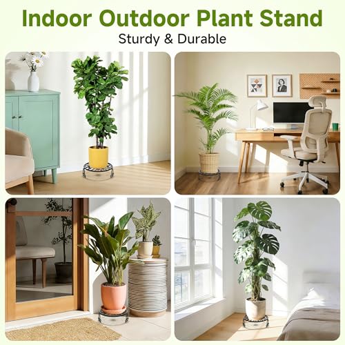 NSYOOMH 3-Pack Sturdy Plant Stand for Outdoor Indoor,Potted Plant Riser 11" - size: 3Pack-11Inch