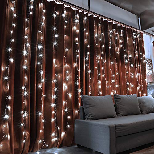 TORCHSTAR 9.8FT × 9.8FT Window Curtain Light, Pure White
