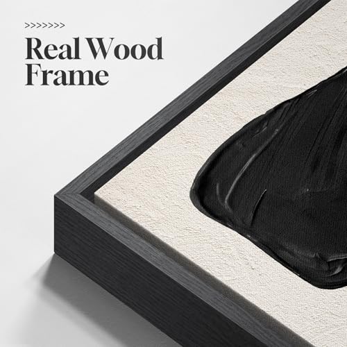 Framed Black and White Abstract Botanical Floral Wall Art, 3Piece 16x24 In - color: Black and White, size: 16" W x 24" H x 3Pcs