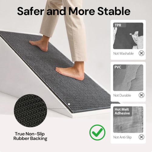 Sunfly 2x3 Entryway Rug with Non Slip Rubber Backing Dark Grey - color: Dark Grey, size: 2' x 3' (Rectangular)