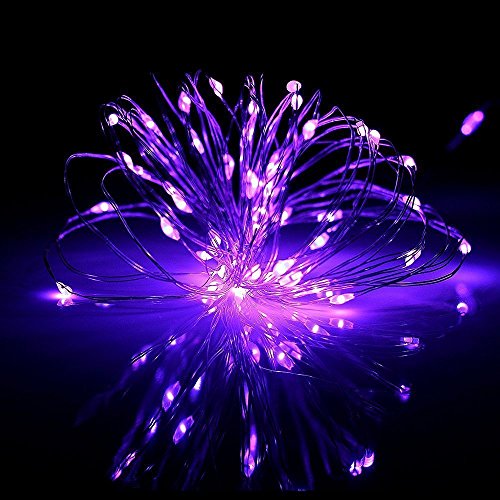 ANJAYLIA Purple String Lights, LED Fairy Lights Battery Operated 30leds Firefly Fairy Lights Party Home Wedding Festival Decorations - color: Purple 1 Pack 30 LED