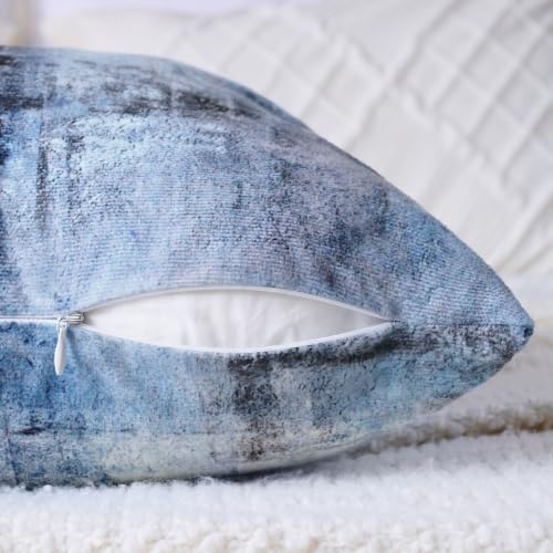 Throw Pillow Covers for Couch, 26x26 Inch, Set of 2, Grey Blue - color: Blue and Grey, size: 26" x 26" (Pack of 2)