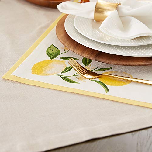 DII Lemon Bliss Tabletop Collection, Placemat Set, 6 Piece - size: Placemat Set