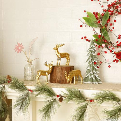 Lulu Home 3 PCS Christmas Tabletop Decorations, Resin Reindeer Peer - style: 3 Peers