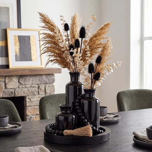 5 Pcs Coffee Table Decor Set, Black - color: Black