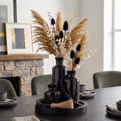 5 Pcs Coffee Table Decor Set, Black - color: Black