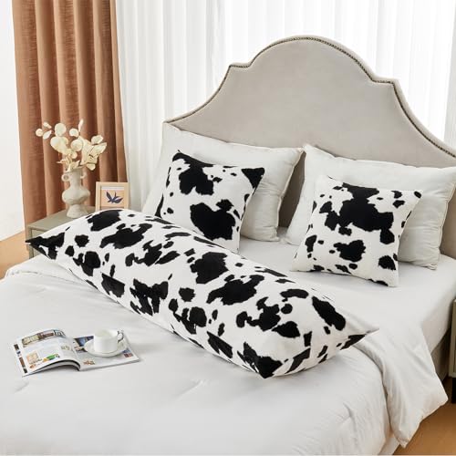 SOCHOW Body Pillow Cover 21x54 Inches, 1 Pack, Black/White - color: Black/White, size: 54" x 21" (Pack of 1)