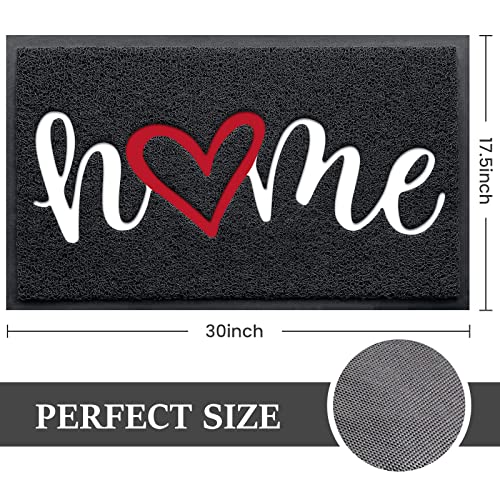 Door Mat Welcome Mat Floor Mat for Entryway, Patio, High Traffic Areas - color: Black-home, size: 1'6" x 2'6" (Rectangular)