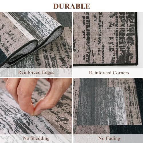 LIANLAM 3x5 Washable Area Rugs for Living Room and Bedroom(3x5,Chocolate) - color: Chocolate, size: 3' x 5' (Rectangular)