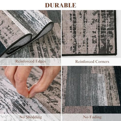 LIANLAM 8x10 Washable Area Rugs for Living Room and Bedroom(8x10,Chocolate) - color: Chocolate, size: 8' x 10' (Rectangular)