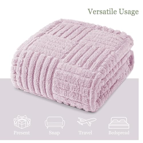 Whale Flotilla Lightweight Fleece Throw Blanket for Couch, Lilac - color: Lilac, size: Throw(50x60 Inch)