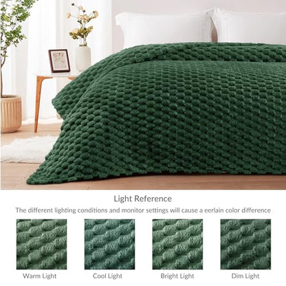 Whale Flotilla Soft 3D Fleece Throw Blanket for Couch & Bed, Emerald Green - color: Emerald Green, size: Throw(50x60 Inch)