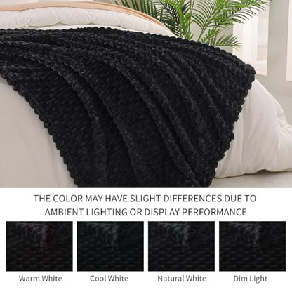 Exclusivo Mezcla 3D Fleece Queen Size Blanket for Bed, Black - color: Black, size: Queen ( 90x90 IN )