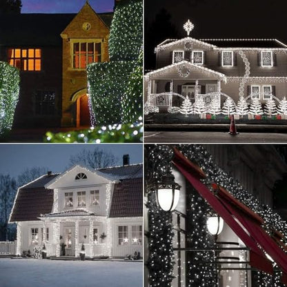 Joomer Solar Fairy Lights, 4Pack Total 104FT 320LED String Lights, White - color: White, size: 4*80LED