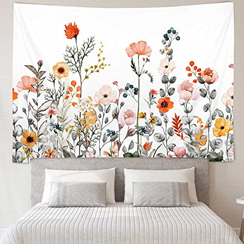 RosieLily Floral Tapestry, 59" X 79" Inch, Multicolor, Floral Pattern, Polyester, Wall Mount, Bedroom, Living Room - color: Floral, size: 79"L x 59"W