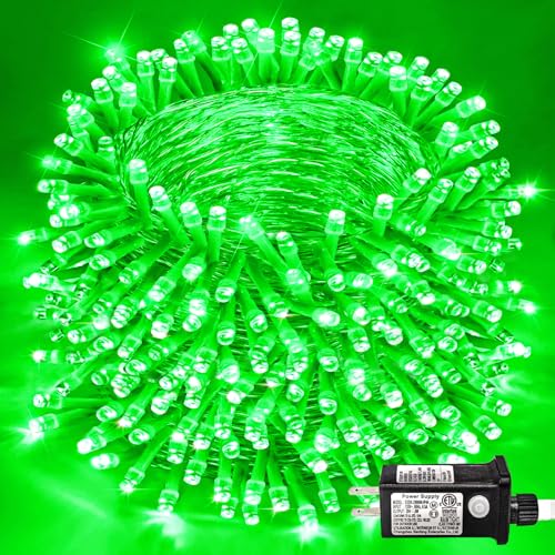 131FT 400 LED String Lights Indoor, Green Christmas Lights Outdoor - color: Green, size: 132FT 400LED