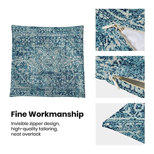 Teal Carpet Pattern Boho Pillow Covers 16x16 Set of 2 - color: Boho-5, size: 16" x 16" (Pack of 2)