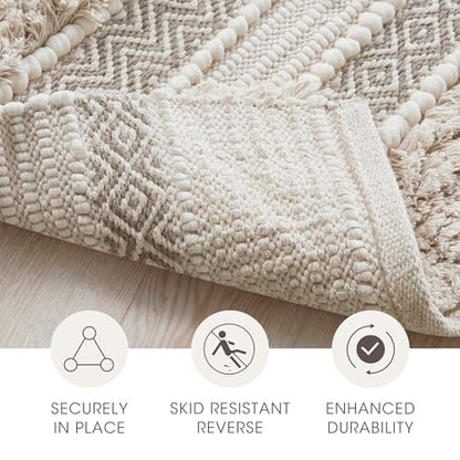 INK+IVY Asher Non-Slip Bath Rug Absorbent Quick Dry, 20 x 32, Natural - color: Natural, size: 1'8" x 2'8" (Rectangular)