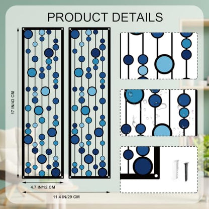 ShxTrade Geometric Metal Wall Decor - color: Blue