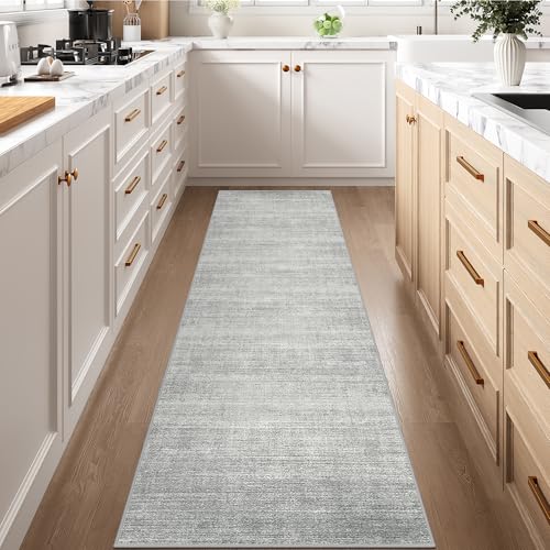 Washable Runner Rug Non Slip, 2'6"x8 Runners for Hallways, Grey - color: Stripe-grey, size: 2'6" x 8' (Runner)
