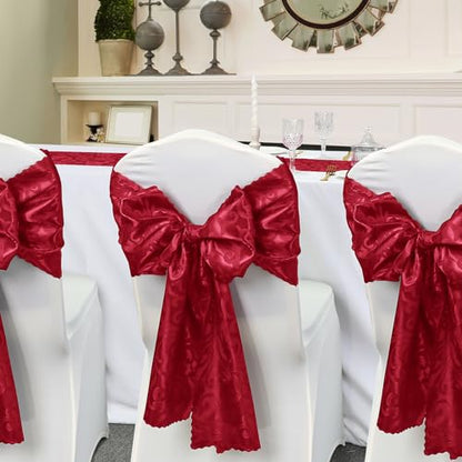 Red Satin Table Runner 12 x 108 Inch, 2 Pack - color: Red, size: 2 Pcs