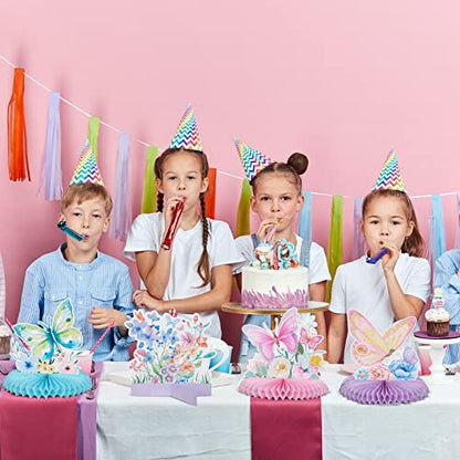 Epakh 10 Pcs Butterfly Birthday Party Butterfly Honeycomb Centerpieces - style: Butterfly