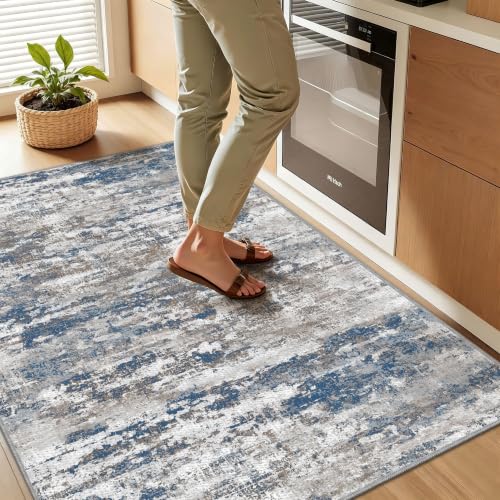 Small Area Rug 3x4ft, Textured Non Slip Entryway Rug, Multi - color: Abstract-multi, size: 3' x 4' (Rectangular)
