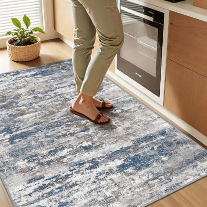 Small Area Rug 3x4ft, Textured Non Slip Entryway Rug, Multi - color: Abstract-multi, size: 3' x 4' (Rectangular)