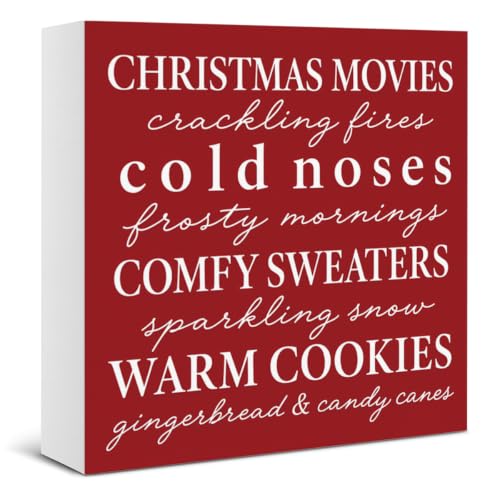 Christmas Decorations, Holiday Christmas Movies Wooden Sign Decor 5x5 Inch - color: Tub-2