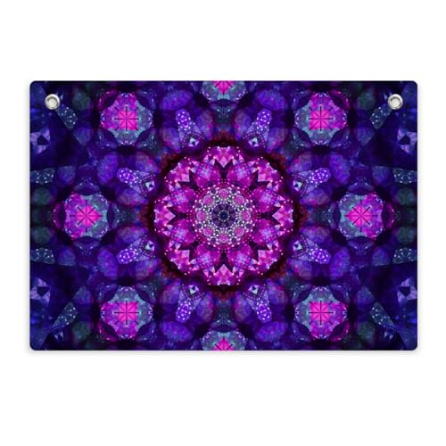 Purple Crystal Mandala Tapestry Banner Flag 28.5 x 20 Inch - color: Multi 0667
