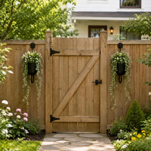 3 Pack Wall Mounted Plant Holders, Metal Hanging Planters & Wall Plant Decor