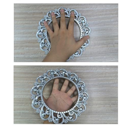 2pcs Silver Curtain Tiebacks, Round Drapery Holdbacks, 12 Crystals - style: 12 Crystals Silver