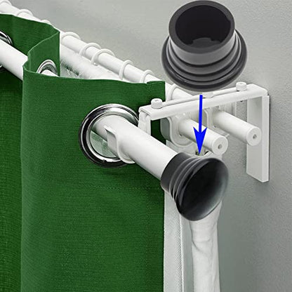 4 Pcs Window Curtain Rod Cap Finials FDXGYH Window Curtain Rod End Plug