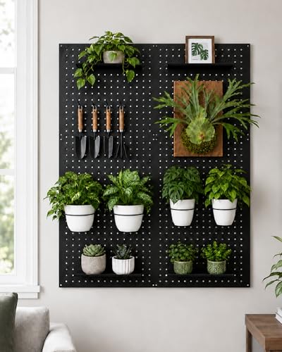 Bamworld Wall Plant Shelf Wall Mounted Plant Stand Plant Holder Pegboard