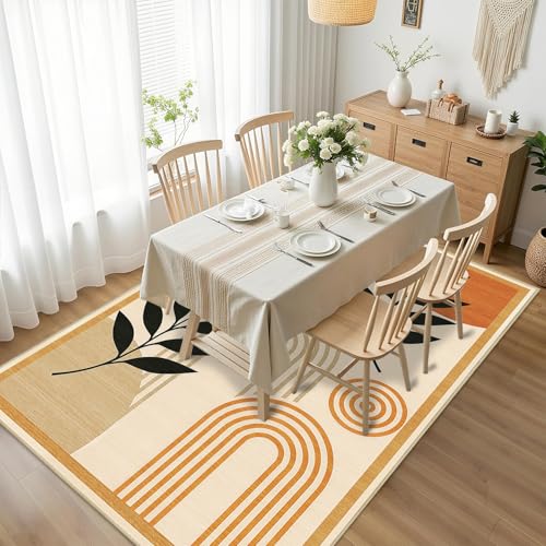 Boho Area Rug 4x6 for Living Room Mid Century Modern Area Rug - color: Boho, size: 4' x 6' (Rectangular)