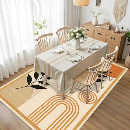 Boho Area Rug 4x6 for Living Room Mid Century Modern Area Rug - color: Boho, size: 4' x 6' (Rectangular)