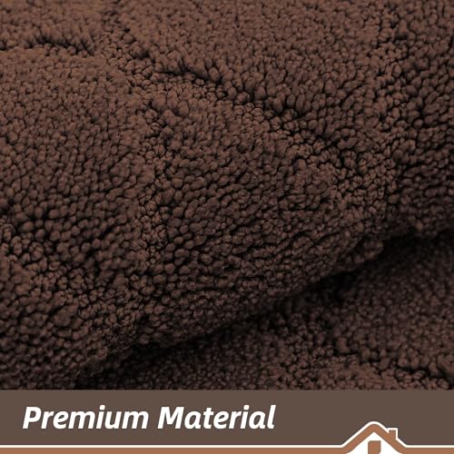 BEQHAUSE Kitchen Rugs Set of 2 Non Slip Runner, 20"x30"+20"x48", Brown - color: Brown, size: 20" X 30" + 20" X 48"