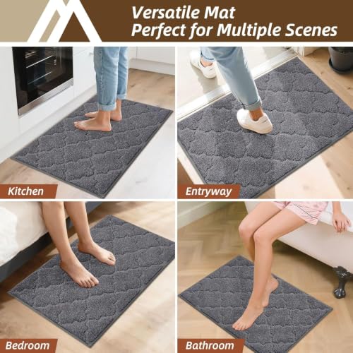 COSY HOMEER Kitchen Rugs Non Slip Washable 32"x48",Dark Grey - color: Dark Grey, size: 32"X 48"