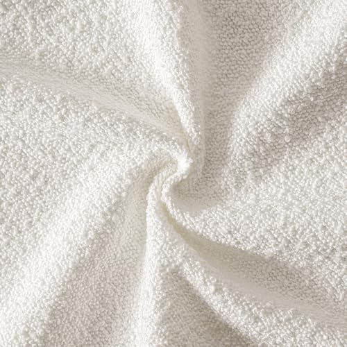 MIULEE Textured Boucle Lumbar Pillow Cover for Bed 12x20 White - color: White, size: 20" x 12" (Pack of 1)