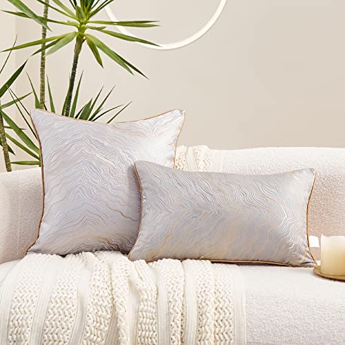 Avigers Throw Pillow Cover 18 x 18 Inch, Silver, Rayon Blend, Hidden Zipper - color: Silver, size: 18" x 18" (Pack of 1)