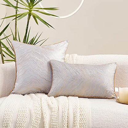Avigers Throw Pillow Cover 20 x 20 Inch, Silver, Rayon Blend, Hidden Zipper - color: Silver, size: 20" x 20" (Pack of 1)