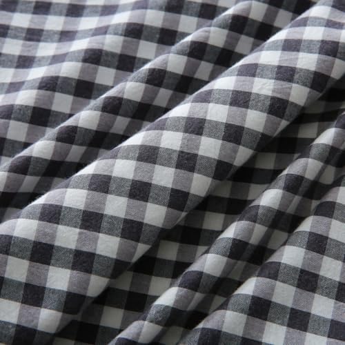 Mywinlle Black/White Gingham Plaid Ruffle Throw Pillow Covers 18"x18" - color: Black/White, size: 18" x 18" (Pack of 2)