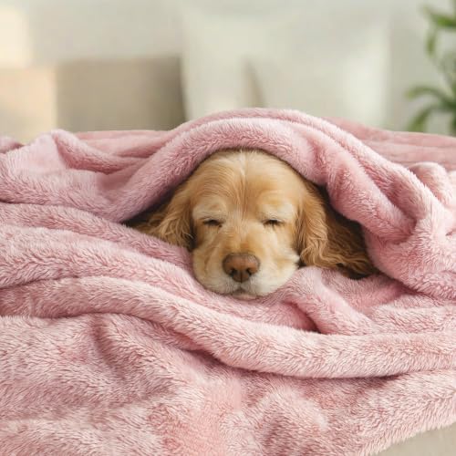 Exclusivo Mezcla Fuzzy Plush Fleece Bed Blanket Twin XL Size, Dusty Pink - color: Dusty Pink, size: 90x66 IN