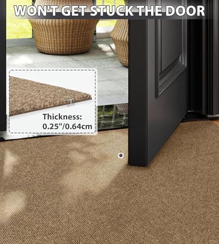 jxgzyy Outdoor Runner Rug 2'11" x 9'10" with Scraper Pile - color: Brown, size: 2'11" x 9'10" (Rectangular)