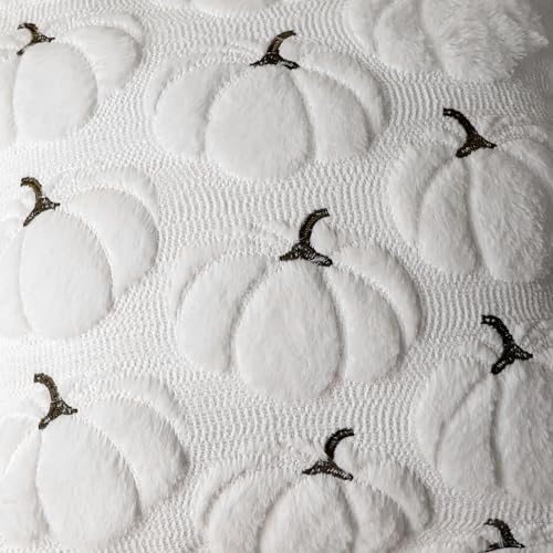 Fall Pillow Covers 16x16 Set of 2 White Pumpkin Decorations for Home - color: White, size: 16" x 16" (Pack of 2)