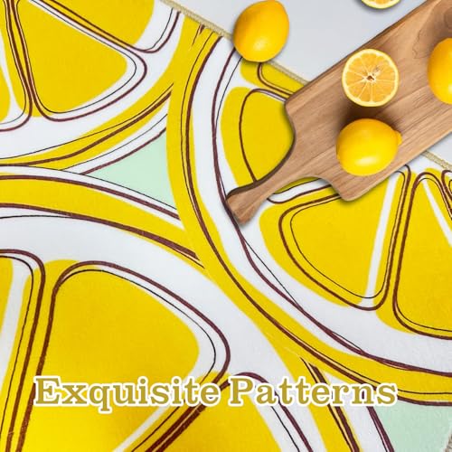 AooHHooA 2x6 Lemon Runner Rug, Washable Hallway Runner Rug, Yellow - color: Lemon-1, size: 2' x 6' (Runner)