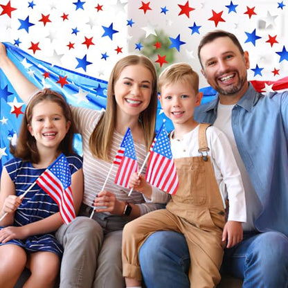 MARFOREVER 4th of July Confetti Red White and Blue Table Decorations - style: Red White Blue