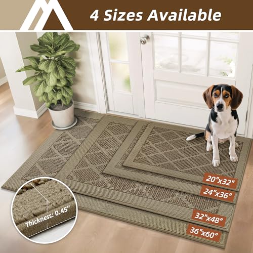 COSY HOMEER Non-Slip Door Mat 20"x32",Entryway Rugs Low Profile,Beige - color: Beige, size: 2'8" x 1'8" (Rectangular)